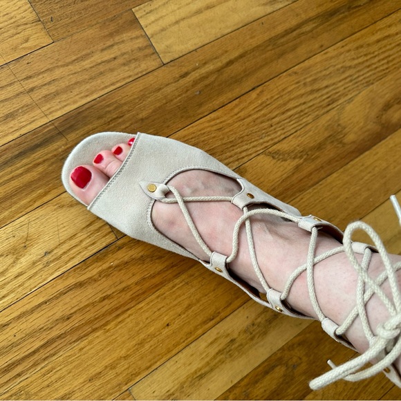 CHLOE SUEDE GLADIATOR SANDALS - Picture 6 of 12